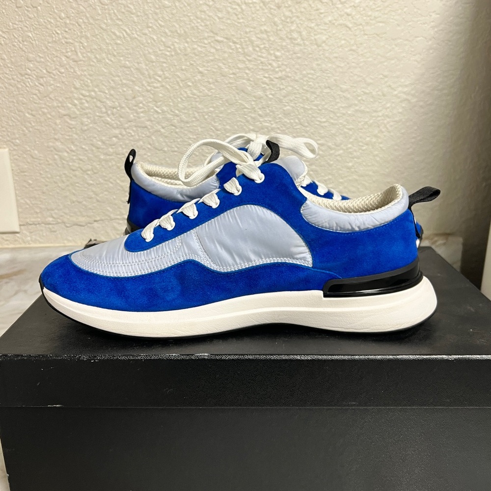 CHANEL Blue and White Men's Sneakers - Picture 6 of 8